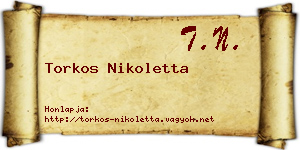 Torkos Nikoletta névjegykártya