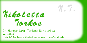 nikoletta torkos business card